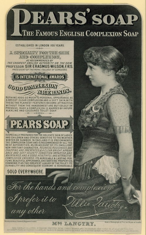 Publicité pour le savon Pears avec l