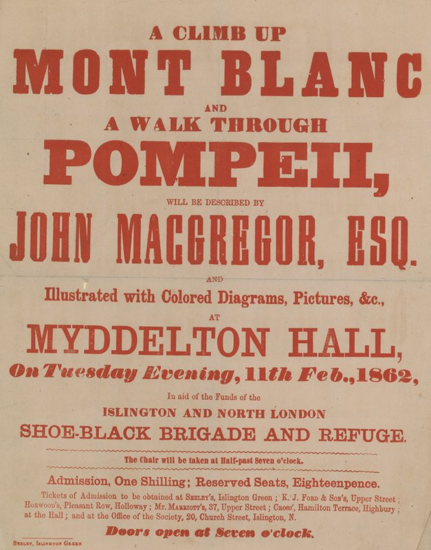 Publicité pour une conférence de John MacGregor - English School