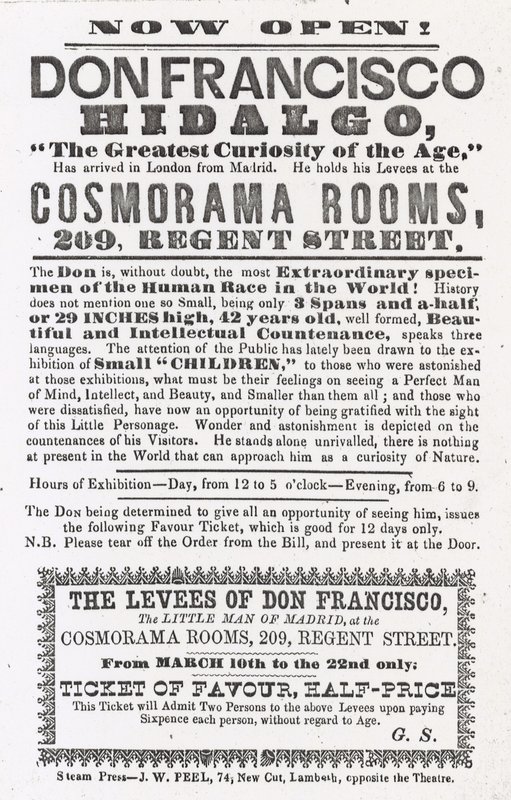 Publicité pour une apparition de Don Francisco Hidalgo - English School