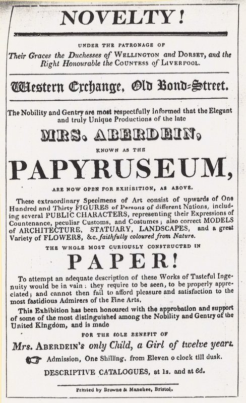 Publicité pour une exposition du Papyruseum - English School