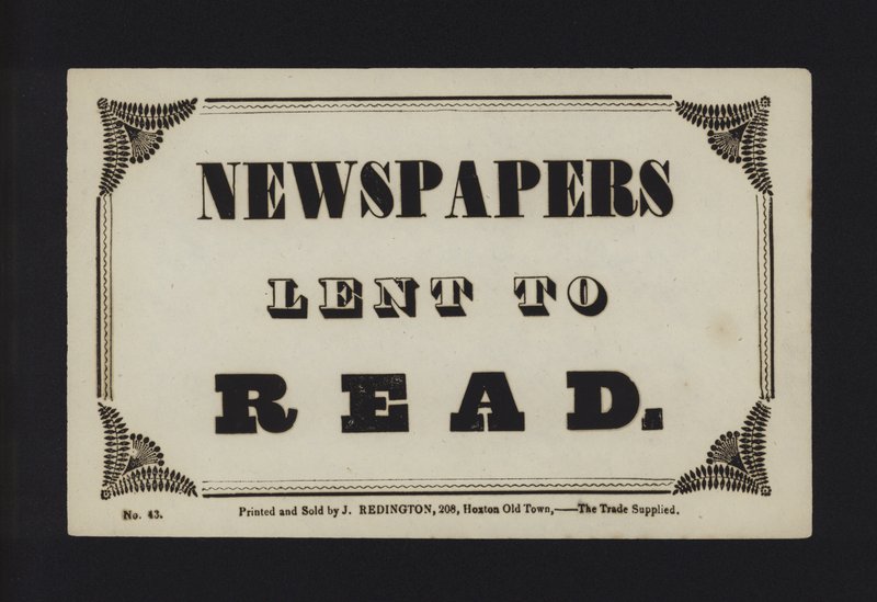 Annonce : Journaux prêtés à lire (type) - English School