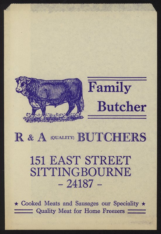 Publicité pour R & A Butchers - English School