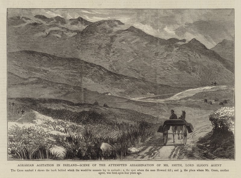Agitation agraire en Irlande, scène de la tentative d