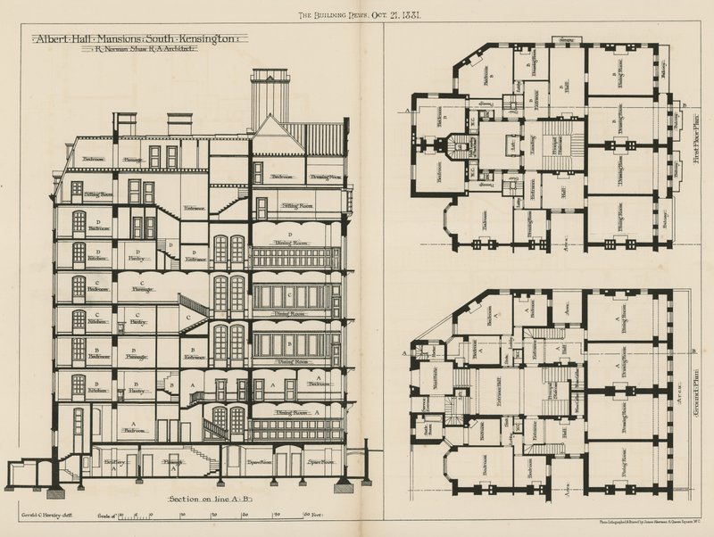 Albert Hall Mansions, South Kensington - English School