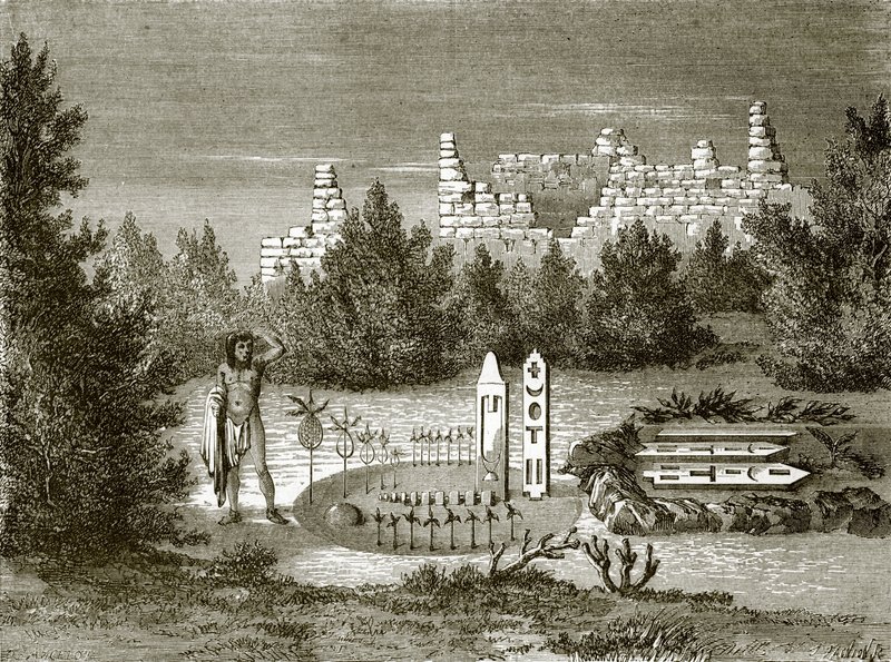 Autel et ruines à Zuni - English School