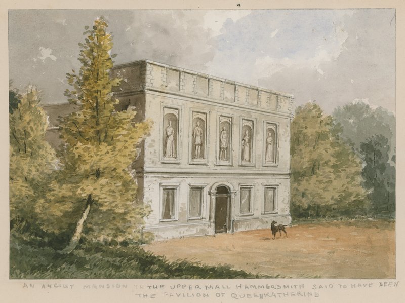 Un ancien manoir dans le haut mall, Hammersmith, dit avoir été le pavillon de la reine Katherine - English School