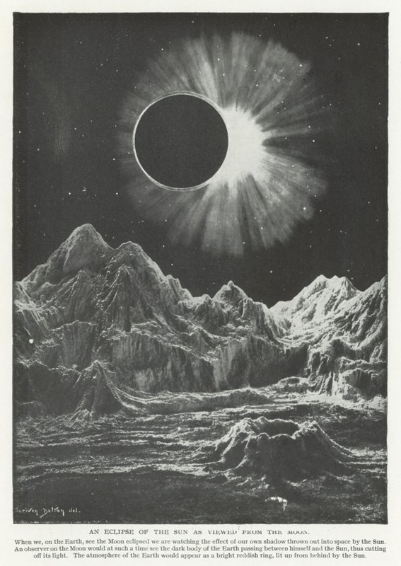 Une éclipse du Soleil vue de la Lune - English School