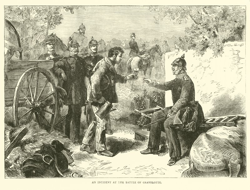 Un incident à la bataille de Gravelotte, août 1870 - English School
