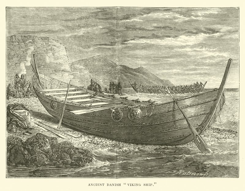 Ancien navire viking danois - English School