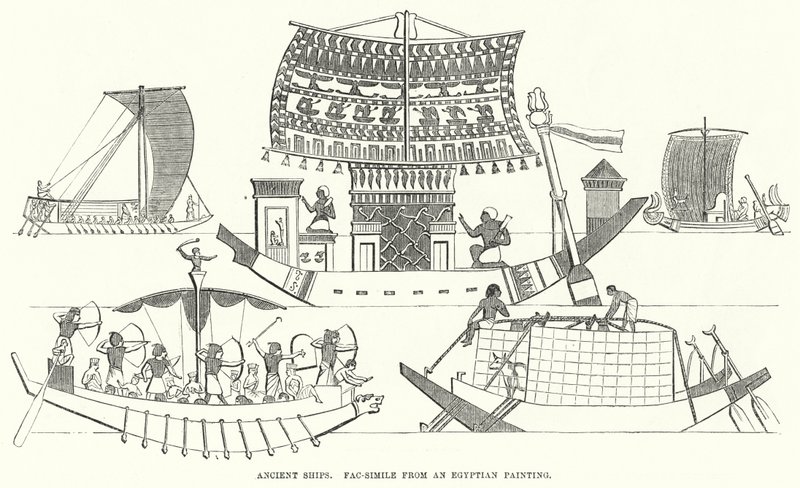 Navires anciens, fac-similé d