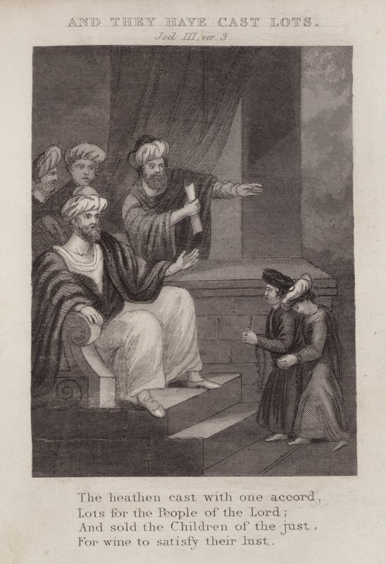 Et ils ont tiré au sort, Joël III, verset 3 - English School