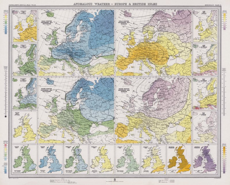 Temps anormal, Europe et îles britanniques - English School
