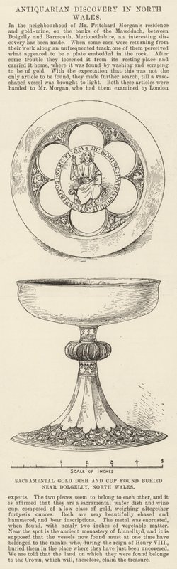 Découverte antiquaire au nord du Pays de Galles (gravure) - English School