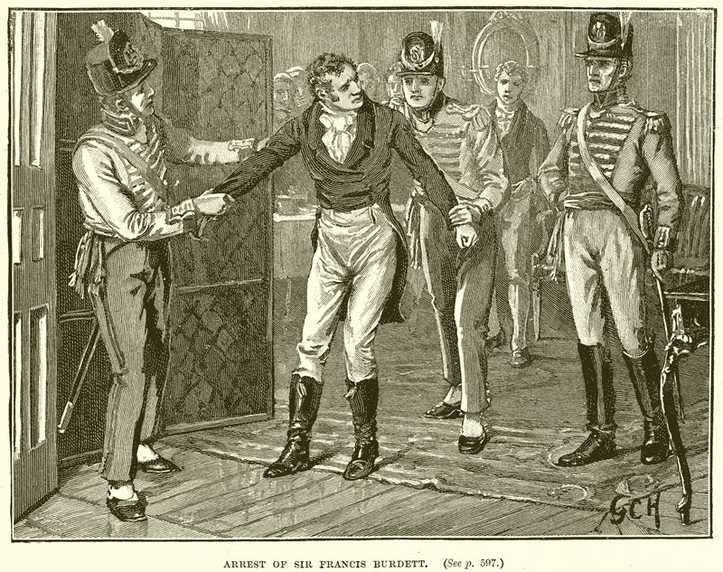 Arrestation de Sir Francis Burdett - English School