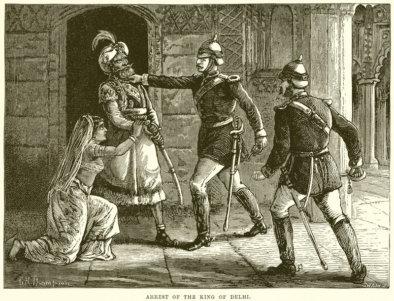 Arrestation du roi de Delhi - English School
