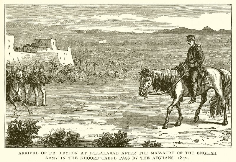 Arrivée du Dr Brydon à Jellalabad après le massacre de l