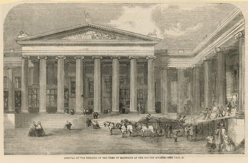 Arrivée des restes du tombeau de Mausole - English School