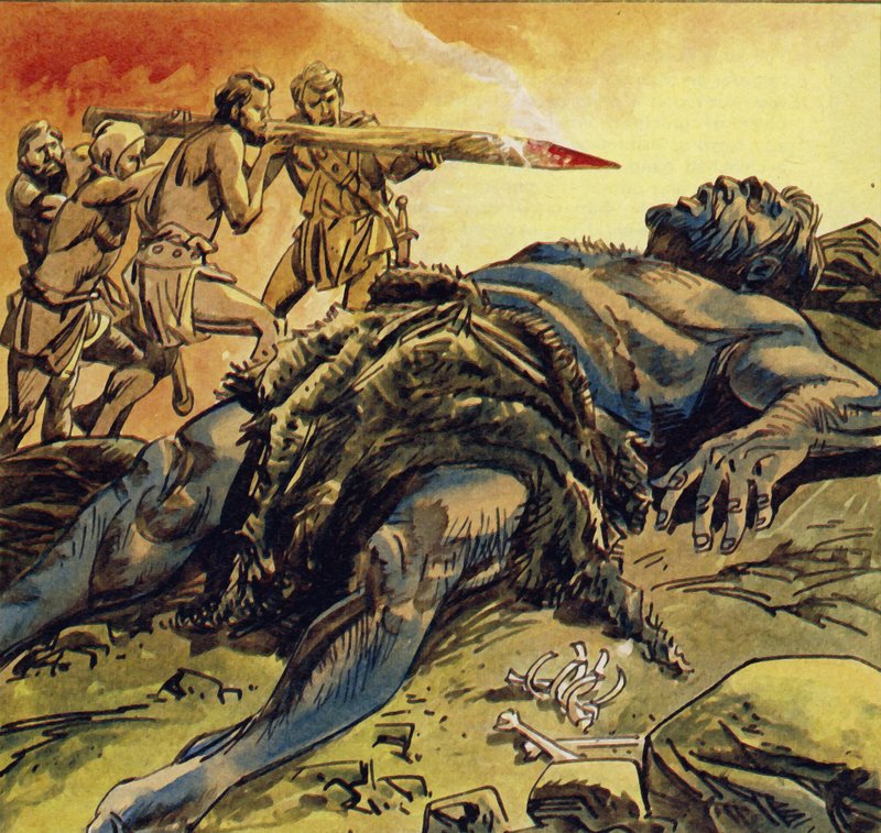 Alors que le Cyclope dormait, Ulysse et ses hommes l