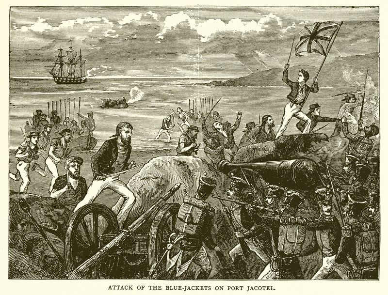 Attaque des marins sur le port Jacotel - English School