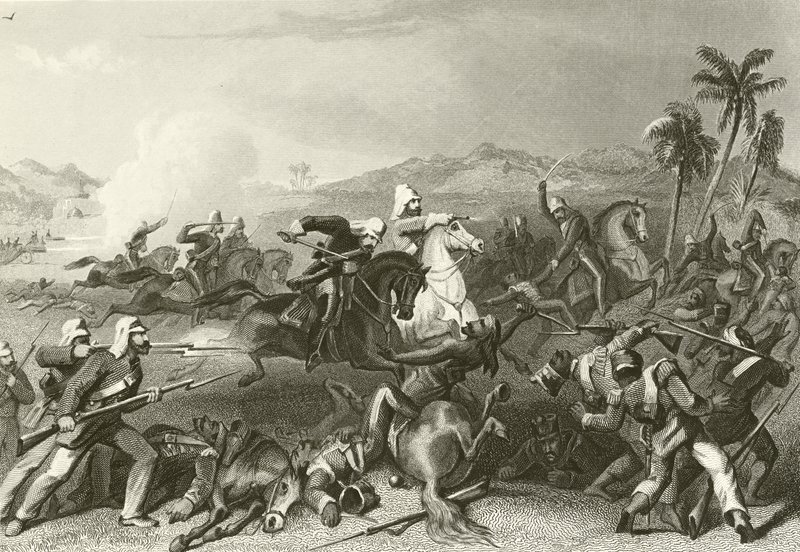 Attaque sur les mutins de Sealkote par la cavalerie irrégulière du général Nicholson - English School