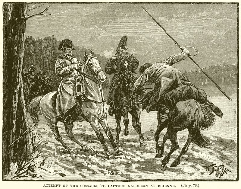 Tentative des cosaques de capturer Napoléon à Brienne - English School