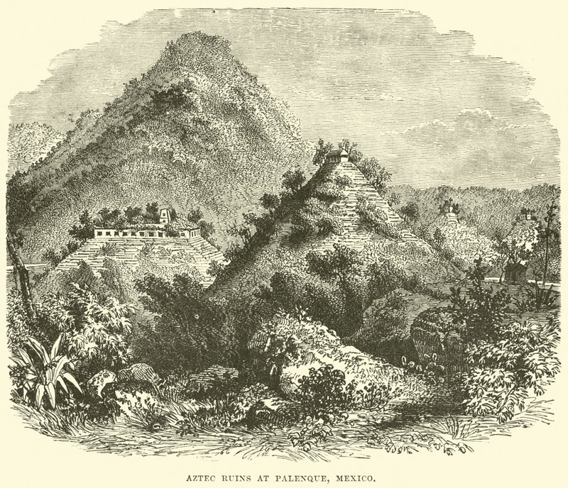 Ruines aztèques à Palenque, Mexique - English School