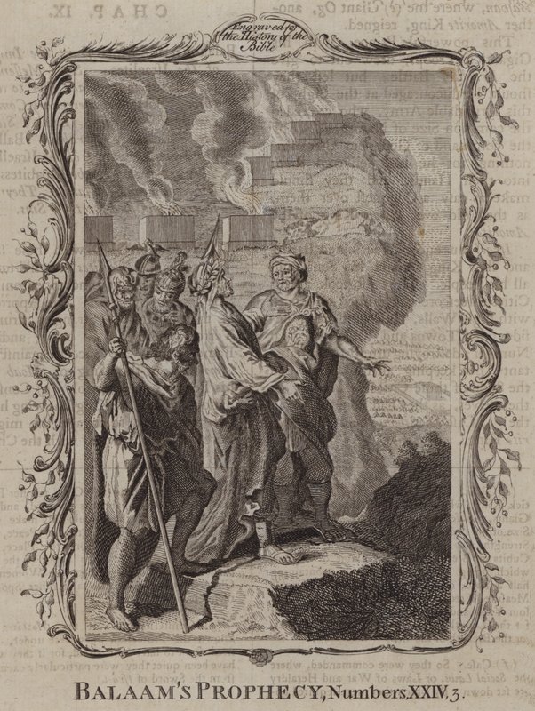 La prophétie de Balaam (gravure) - English School