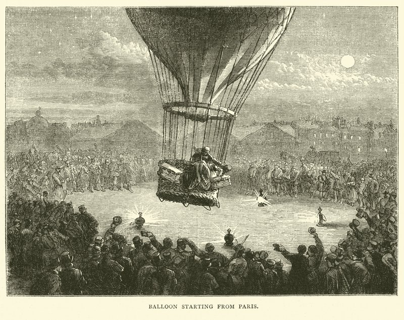 Départ de ballon de Paris, septembre 1870 - English School