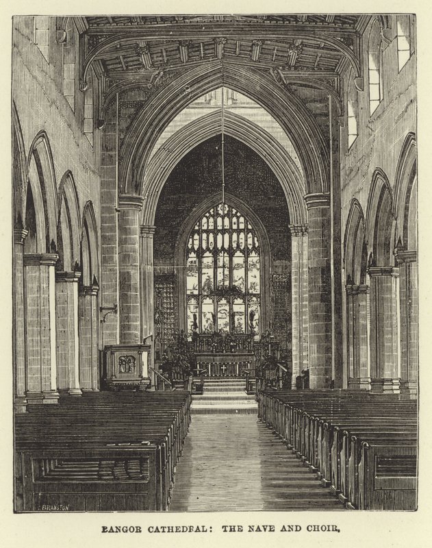 Cathédrale de Bangor, la nef et le chœur - English School