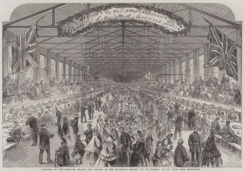 Banquet aux Fusiliers Guards et autres troupes de Sa Majesté - English School