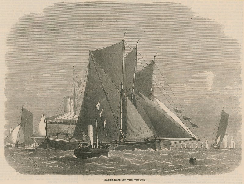 Course de barges sur la Tamise - English School