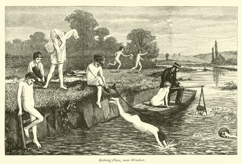 Lieu de baignade, près de Windsor - English School