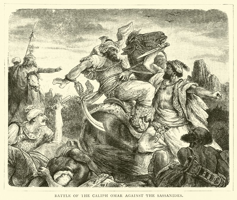 Bataille du calife Omar contre les Sassanides - English School