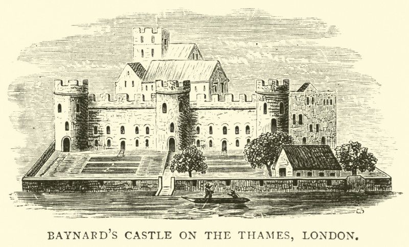 Château de Baynard sur la Tamise, Londres - English School