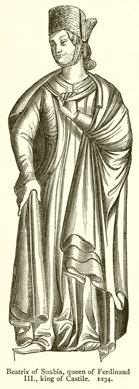 Béatrix de Souabe, reine de Ferdinand III, roi de Castille. 1234 - English School