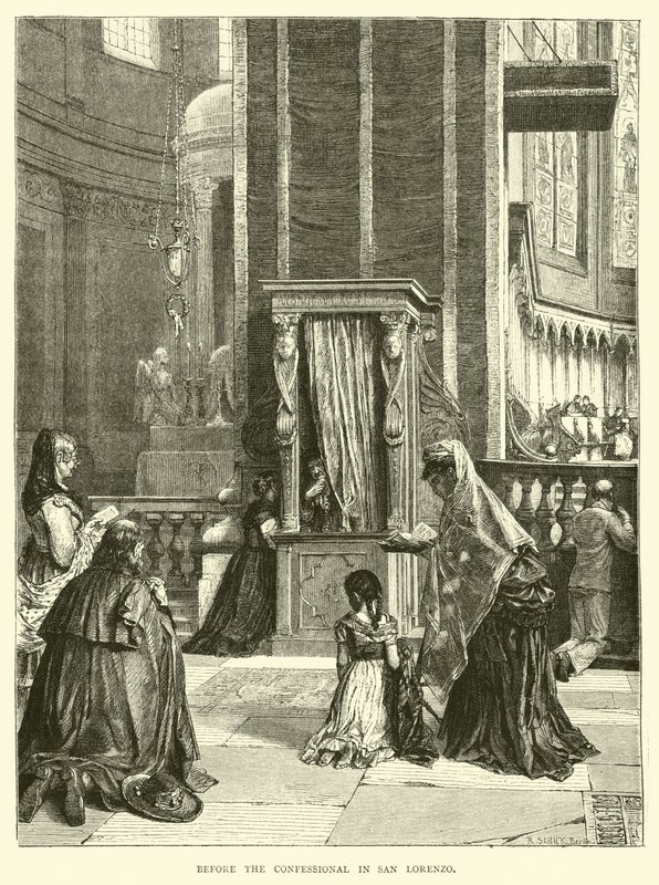 Devant le confessionnal à San Lorenzo - English School