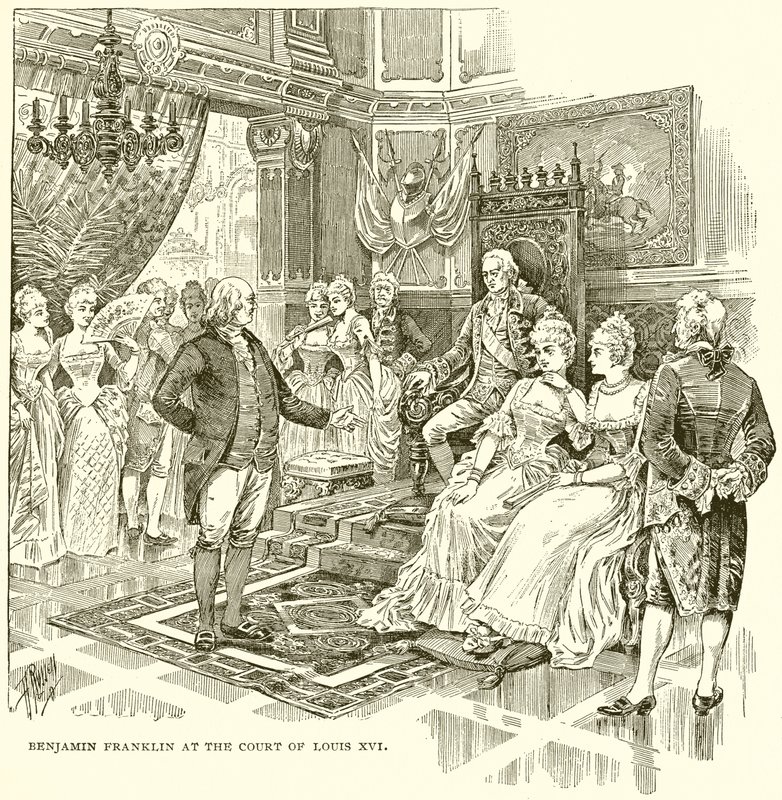 Benjamin Franklin à la cour de Louis XVI - English School