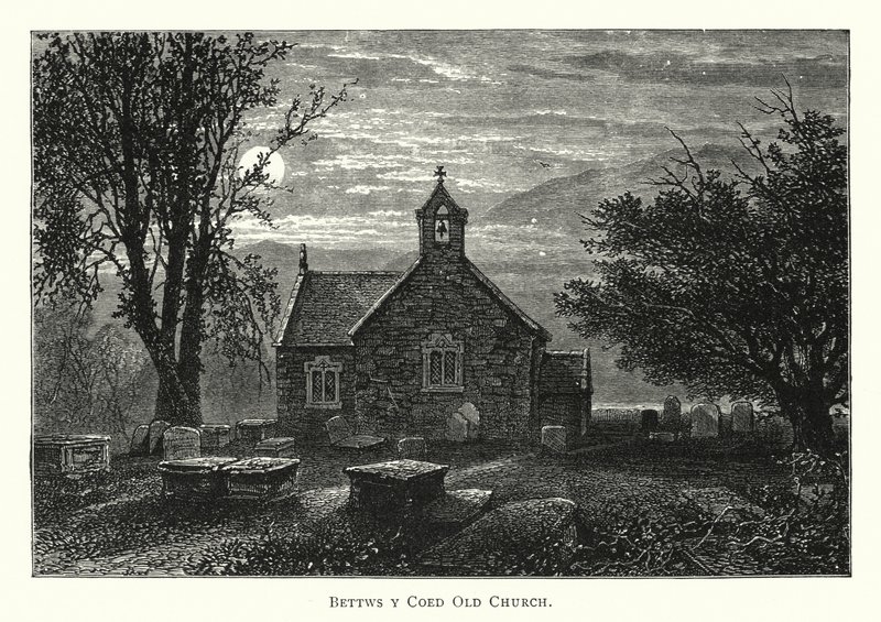 Vieille Église de Bettws y Coed (gravure) - English School