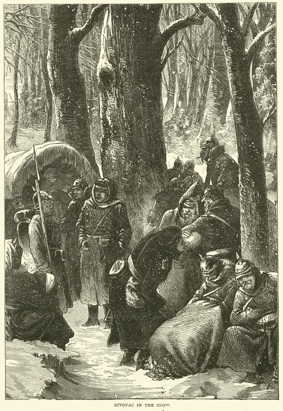 Bivouac dans la neige, novembre 1870 - English School