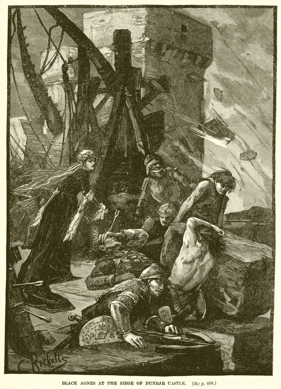 Agnes noire au siège du château de Dunbar - English School