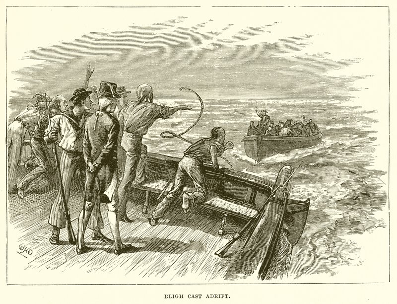 Bligh abandonné en mer - English School
