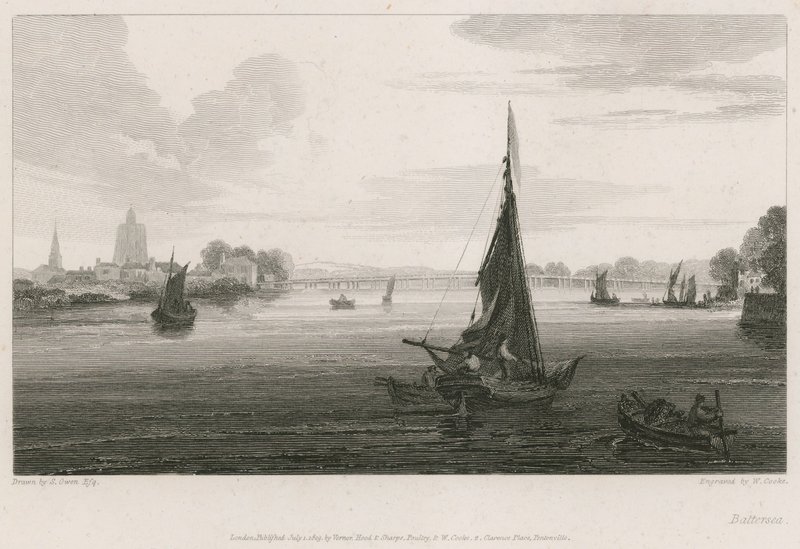 Bateaux sur la Tamise à Battersea - English School