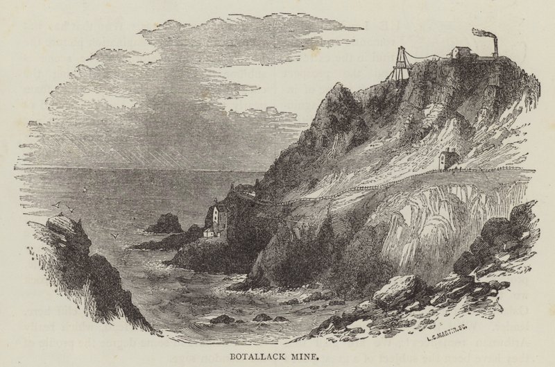 Mine de Botallack (gravure) - English School
