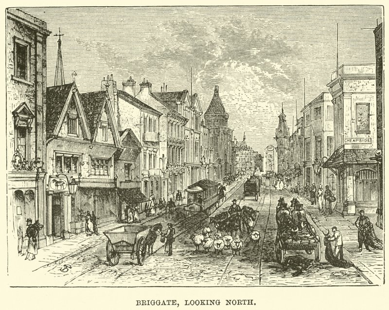 Briggate, vue vers le Nord - English School
