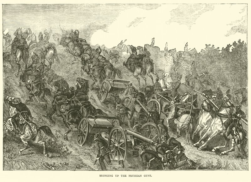Acheminement des canons prussiens, août 1870 - English School