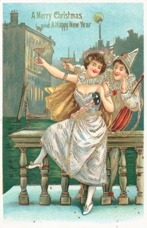 Carte de Noël et de Nouvel An britannique - English School