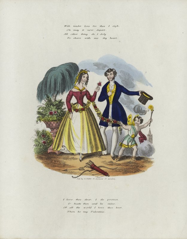 Carte de Saint-Valentin britannique avec une image d