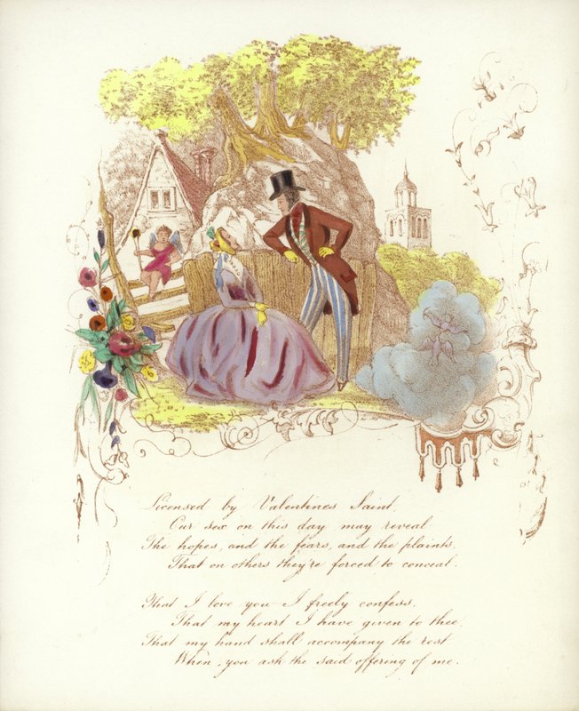 Carte de Saint-Valentin britannique avec une image d