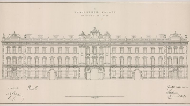 Palais de Buckingham, Élévation de la Façade Est - English School
