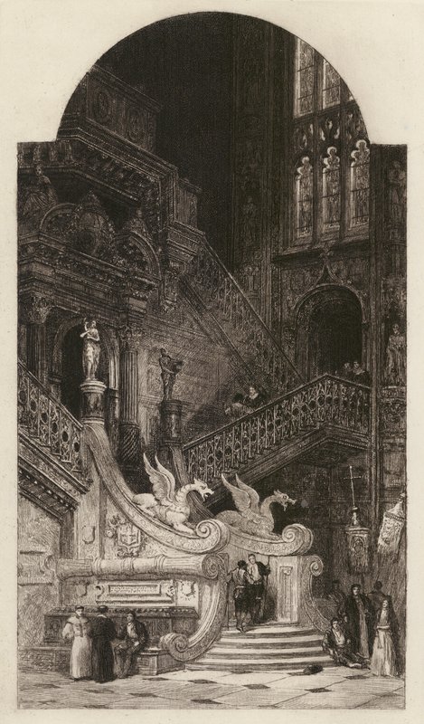 Cathédrale de Burgos, gravée par C O Murray, d